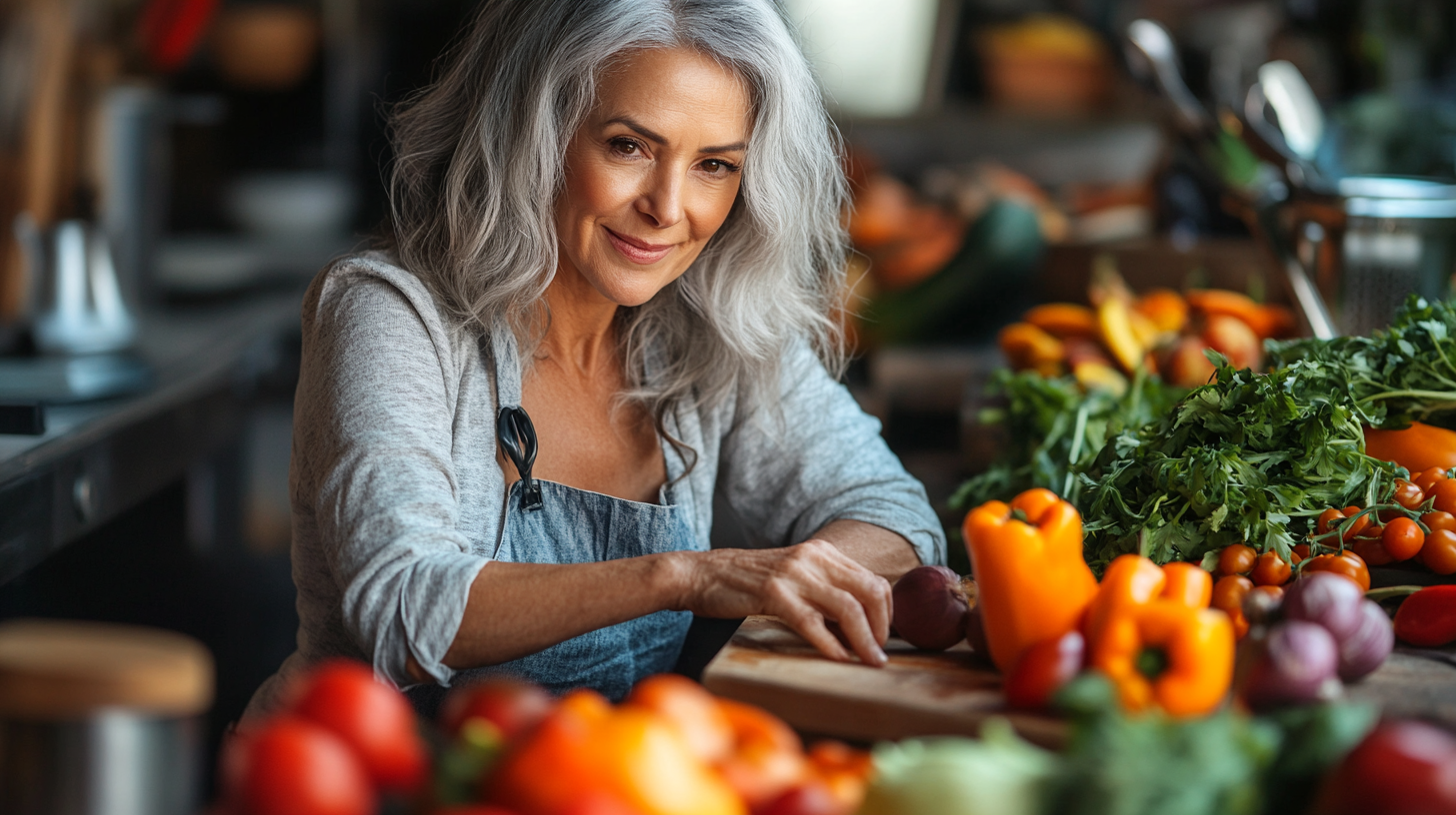 Възрастни хора се хранят здравословно